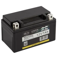 Аккумулятор для мототехники SKN LiFePO4 YTX7A-BS (12V/7Ah/105A) [UTX7A-BS, CT 1207, MT 1207]  